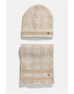 Шапка и шарф для детей, бежевый Guess