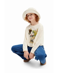 Хлопковая рубашка с длинными рукавами для малышки MINNIE MOUSE, белый Desigual