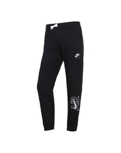 Брюки logo alphabet printing lacing sports pants/trousers/joggers boy black, черный Nike
