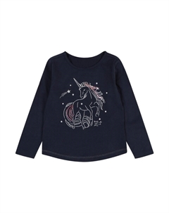 Лонгслив Shirt, темно-синий S.oliver