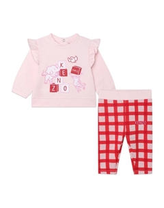 Спортивный костюм с принтом, розовый Kenzo kids