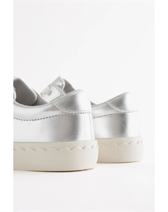 Кроссовки на шнуровке с отделкой ракушками, серебряный Next