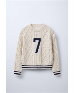 Свитер с клещами, экрю Zara