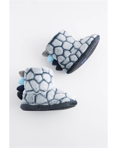 Утепленные высокие тапочки, серый Next