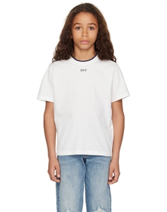 Детская белая футболка Off Stamp Clear Off-white