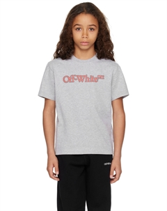 Детская серая футболка Big Bookish Off-white