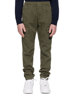 Детские брюки-карго цвета хаки 30115 Junior Stone island