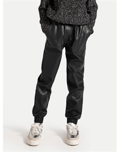 Брюки стандартного кроя из искусственной кожи, черный Coccodrillo