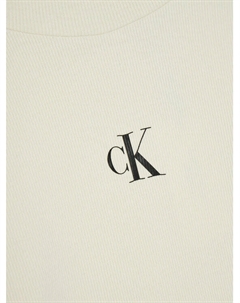 Свитер с высоким воротником обычного кроя, бежевый Calvin klein jeans