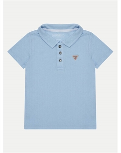 Рубашка поло стандартного кроя, голубой Guess