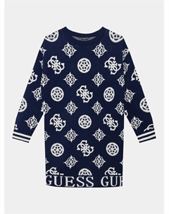 Трикотажное платье обычного кроя, синий Guess