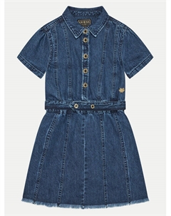 Платье на каждый день, стандартного кроя, синий Guess
