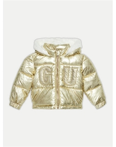 Пуховик стандартного кроя, золотой Guess