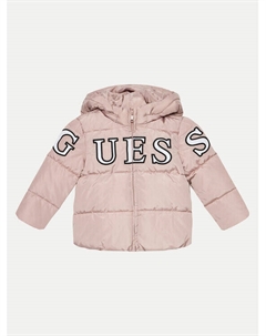 Пуховик стандартного кроя, розовый Guess