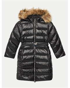 Пуховик стандартного кроя, черный Guess