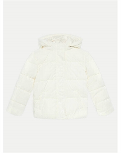 Пуховик стандартного кроя, экрю Guess