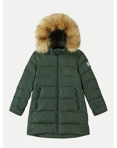 Пуховик стандартного кроя, зеленый Reima