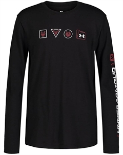 Лонгслив Kids Linux Multi Long Sleeve Tee, черный Under armour