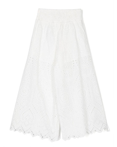 Расклешенные брюки с перфорацией, белый Twinset