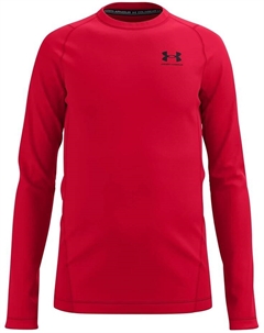 Толстовка Kids ColdGear Armour Long Sleeve T-Shirt, цвет Red/Black Under armour