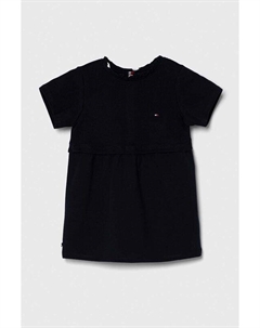 Хлопковое платье для новорожденных, темно-синий Tommy hilfiger