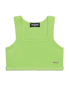 Укороченный топ с квадратным вырезом, зеленый Dsquared2