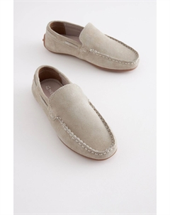 Замшевые лоферы, серый Next