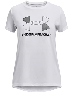Толстовка Kids Tech Big Logo Short Sleeve T-Shirt, белый/черный Under armour