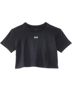 Толстовка Kids Crop Sportstyle Logo Short Sleeve T-Shirt, черный/белый Under armour