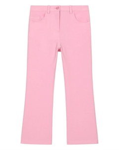 Расклешенные брюки с вышитым логотипом, розовый Dolce&gabbana