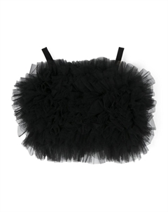 Топ из тюля с оборками, черный Elisabetta franchi la mia bambina