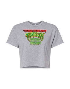 Укороченная футболка с рисунком Teenage Mutant Ninja Turtles Mutant Mayhem для юниоров, серый Licensed character