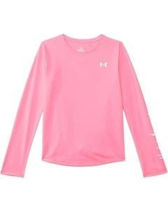 Рубашка Kids Script Logo Upf Long Sleeve Shirt, цвет Fluo Pink Under armour