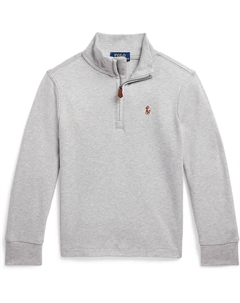 Пуловер Kids Cotton Interlock Quarter-Zip Pullover, цвет Andover Heather Polo ralph lauren