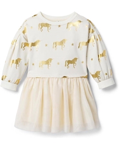 Платье Tulle Icon Dress, слоновая кость Janie and jack