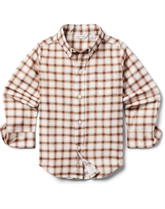 Рубашка Brushed Tattersol Shirt, разноцветный Janie and jack