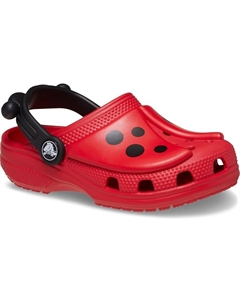 Сабо Kids Classic I AM Clogs, цвет Varsity Red/Black Ladybug Crocs