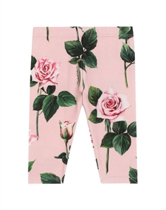 Kids леггинсы с принтом, розовый Dolce&gabbana
