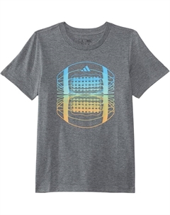 Футболка Kids SS Football Heather Tee(Big Kid), цвет Charcoal Grey Adidas