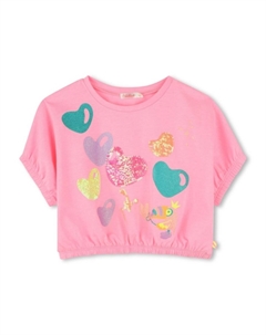 Футболка с пайетками, розовый Billieblush