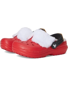 Сабо Kids Classic Holiday Lined Clogs, цвет Varsity Red/Multi Crocs