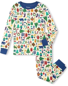 Пижама Kids Blue Falala Cotton Pajama Set, цвет Natural Hatley