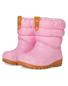 Ботинки Kids Classic Neo Puff Boot, цвет Pink Tweed/Gum Crocs