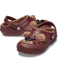 Сабо Kids Classic Lined I Am Clogs, цвет Dark Clay Crocs