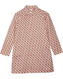 Пальто Kids Monogram Car Coat, цвет Vermillion Red IP Print Burberry