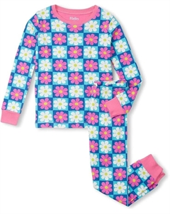 Пижама Kids Checked Daisy Cotton Pajama Set, синий Hatley