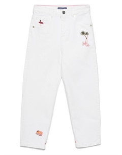 Зауженные джинсы с вышивкой, белый Scotch&soda