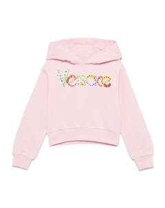 Толстовка с вышитым логотипом Kids, розовый Versace