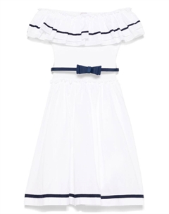 Платье с поясом, белый Monnalisa