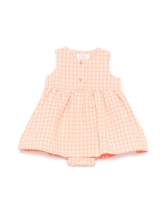 Платье в клетку, оранжевый Teddy & minou
